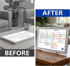 Compatible with Skylight Calendar Stand, Freestanding Desk Mount Holder for Skylight Calendar Max 27 Inch, Desktop Holder, Stable Base for Digital Calendar, Tool-Free Wall Mount Alternative (White)