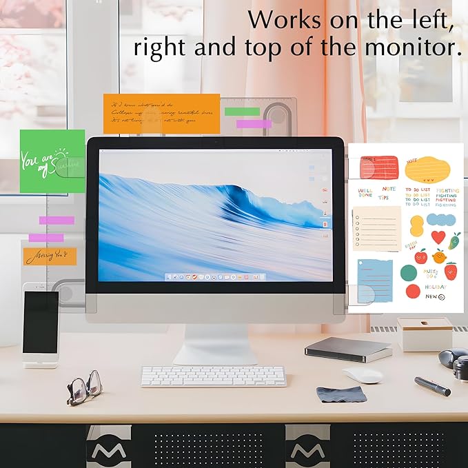 Keenjorika 2PCS Multifunctionnal Monitor Documents Holder, Desktop Message Board - Image 2