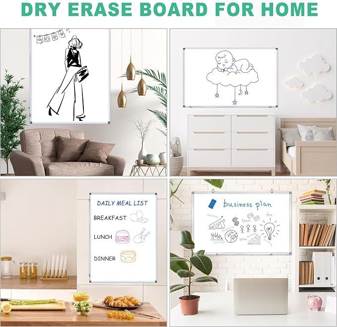 H-Qprobd Large Dry Erase White Board 4' x 3' Magnetic Whiteboard 48"x36" - Image 4
