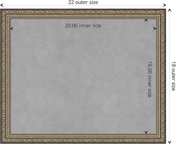 Amanti Art Silver Framed Magnetic Board 18x22 Small Vision Board - Image 4
