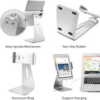 AboveTEK Elegant Tablet Stand, Aluminum iPad Stand Holder, Desktop Kiosk POS - Image 9