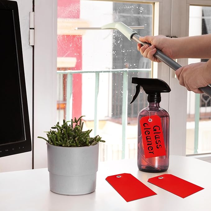 100 Pcs Red Tags with String Blank Shipping Tags with Metal Wire Writable Price - Image 7