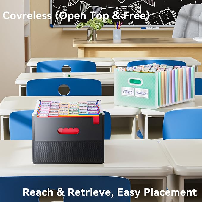 ThinkTex 26-Pocket Accordion File Organizer, Upright & Open Top, A–Z Colorful - Image 3