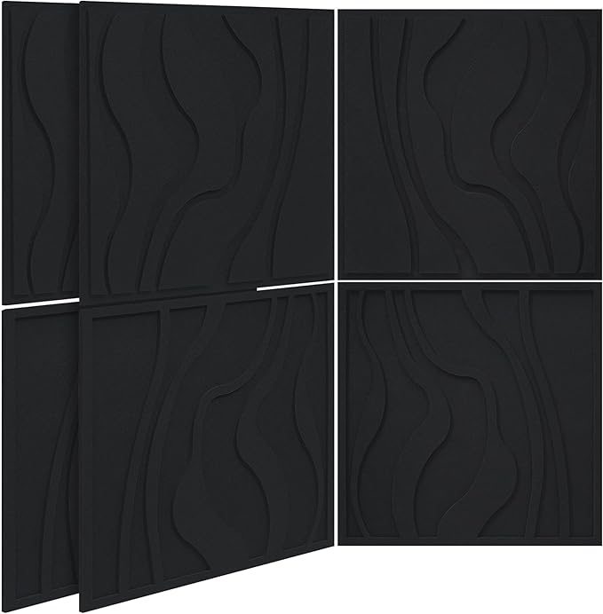 BUBOS Large Acoustic Panels, Self-adhesive Sound Absorbing Panels Decorative by BUBOS