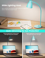 BOHON LED Desk Lamp with USB Charging Port, 3 Color Modes Fully Dimmable - Image 6