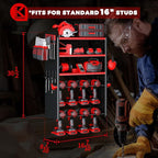 KAFAHOM Power Tool Organizer, Large 8 Drill Holder Wall Mount - Image 5