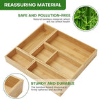 Bamboo Drawer Organizer Set, Junk Drawer Divider and Storage Trays Containers - Image 5