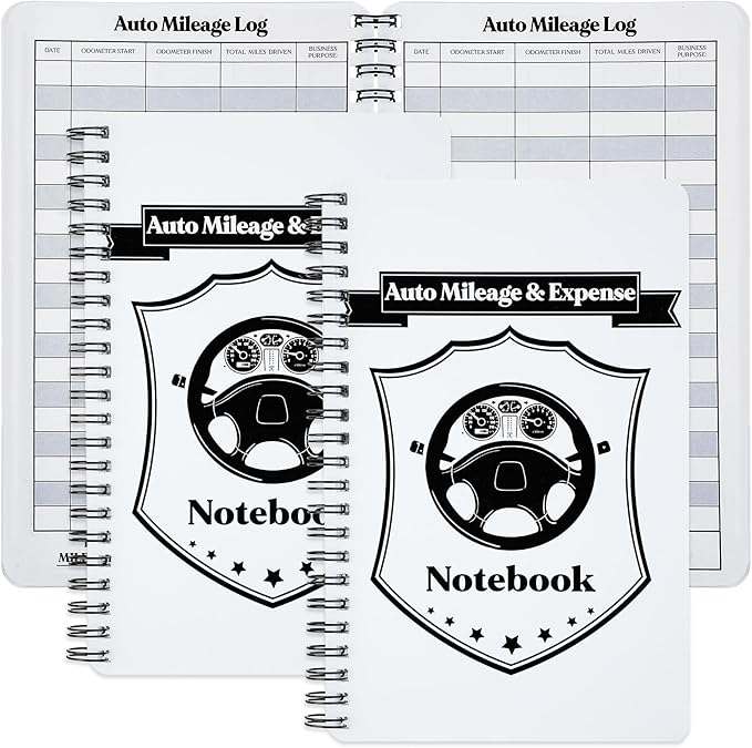 Spakon 2 Pcs Auto Mileage & Expense Log Book by Aranorun