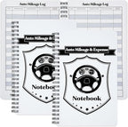 Spakon 2 Pcs Auto Mileage & Expense Log Book by Aranorun