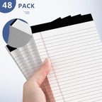 Nichela 5" x 8" Note Pads 48 Pack of Legal Pads 30 Sheets Notepad College Ruled - Image 6