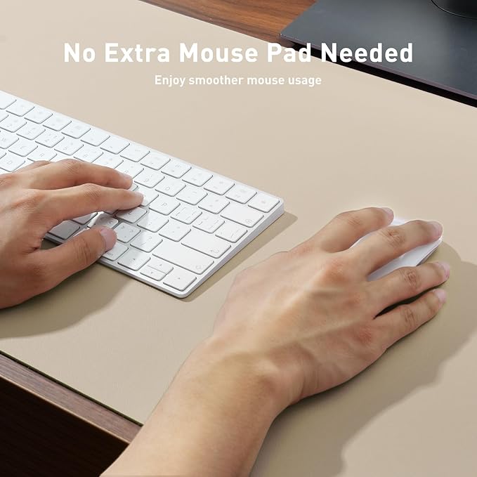 Aothia Leather Desk Pad Protector, Office Desk Mat, Large Mouse Pad, Non-Slip - Image 4