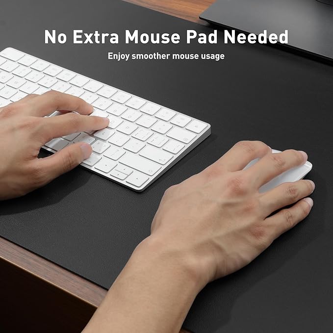 Aothia Leather Office Desk Pad Protector, Non-Slip PU Leather Desk Blotter - Image 4