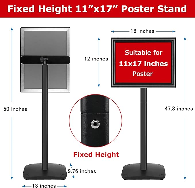 VAIIGO 3 Pack Heavy Duty Sign Holder Stand 11x17 Inch - Image 3