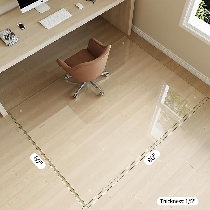 Koonmi Tempered Glass Chair Mat - Image 5