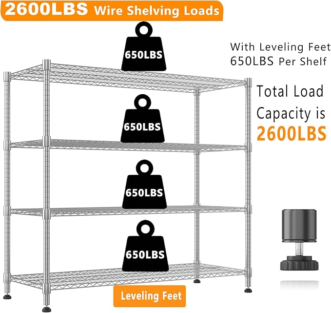 Himimi 4 Tier Wire Shelving - Image 7
