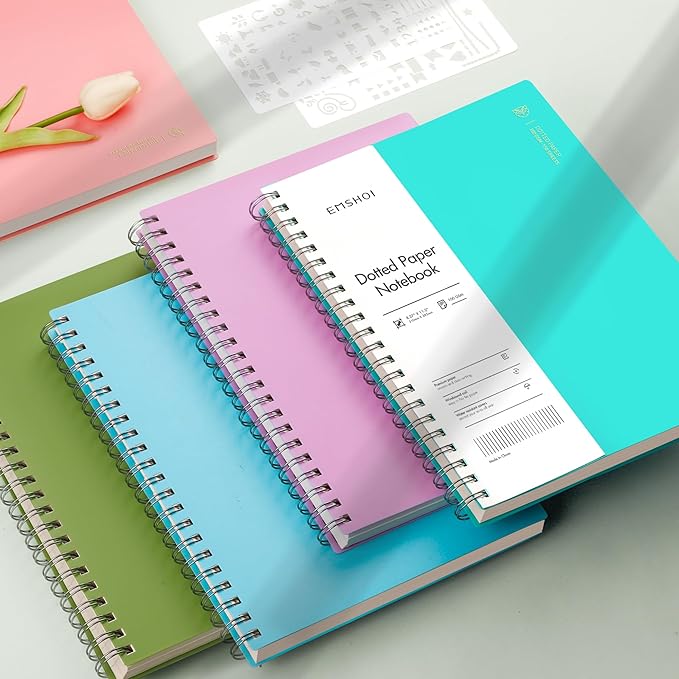 EMSHOI A4 Spiral Dotted Notebook - Image 7
