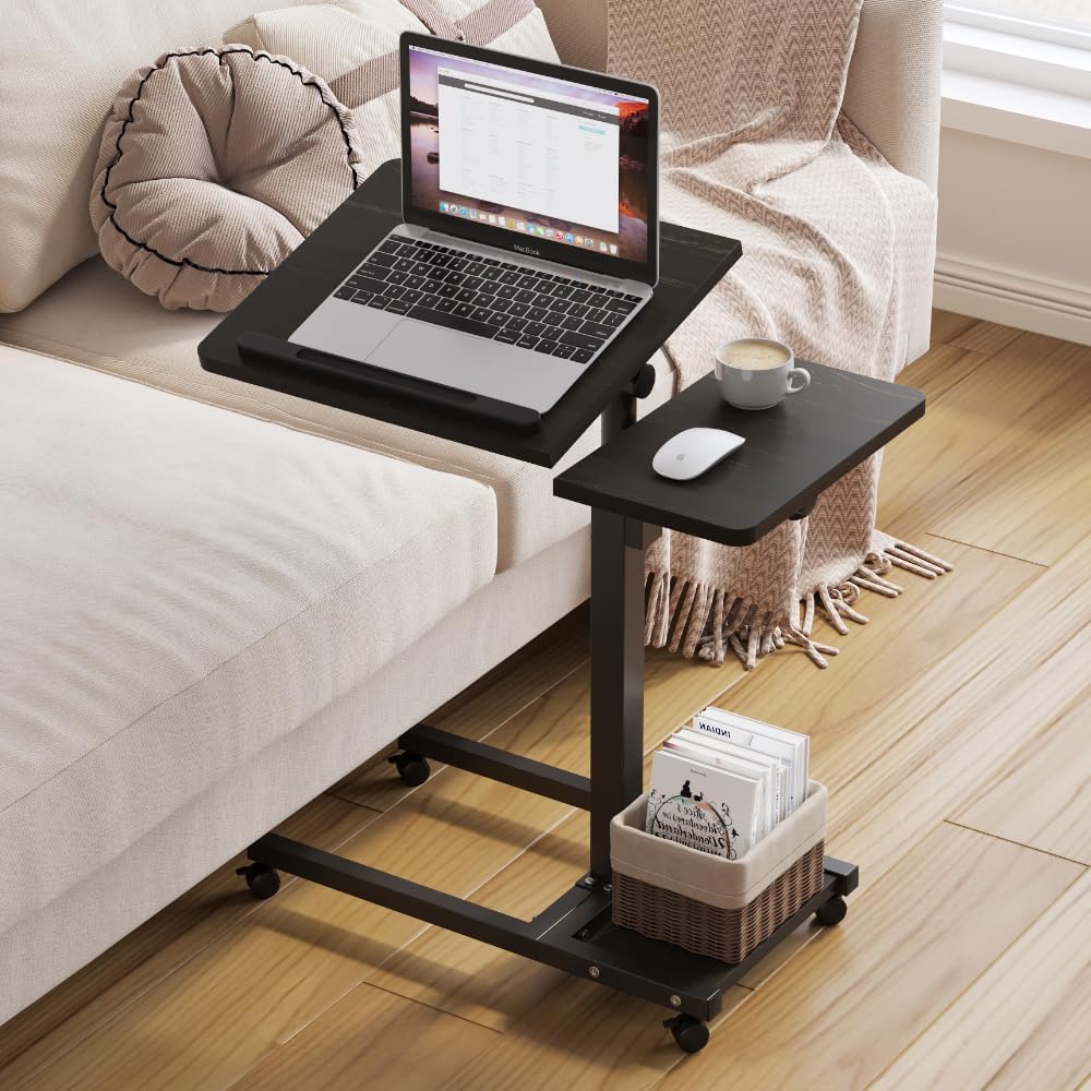 Laptop Desk Stand for Bed Portable Desk Overbed Bedside Mobile Laptop Table R...
