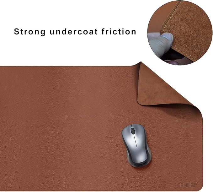 CENNBIE Leather Desk Mat 39.3"x19.6", Extra Large Desk pad, Large Office - Image 5
