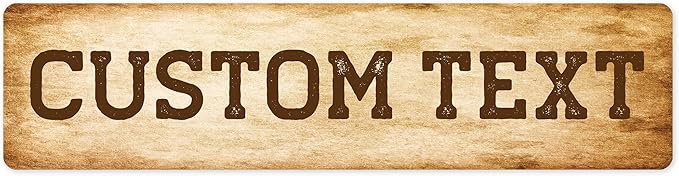 Custom Sign, Custom Street Sign, 11 Font Colors, 13 Font Styles, 4 Hole Options by MySignCenter