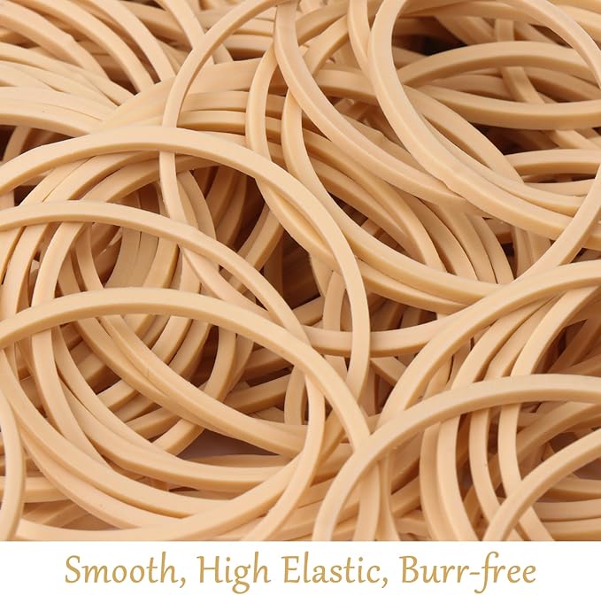 Rubber Bands Office Supplie 1100Pcs Size #16 Rubberbands Light Brown Elastics - Image 7