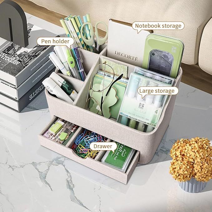 KINGFOM PU Leather Desk Organizer - Image 5