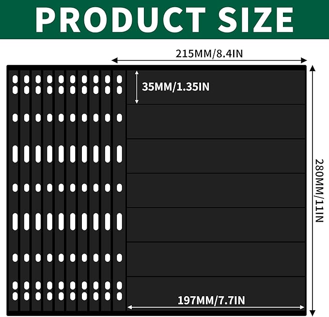 10 Sheets 20 Pages Postage Stamp Album Pages, 7 Pockets 7.7X 1.35in Stamp - Image 2
