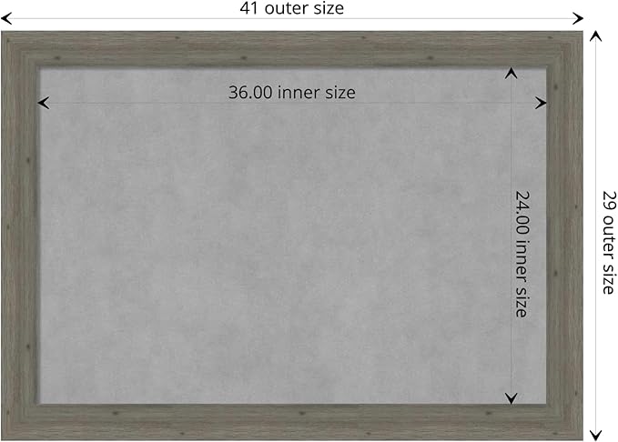 Amanti Art Grey Framed Magnetic Board 29x41 Large Vision Board - Image 4