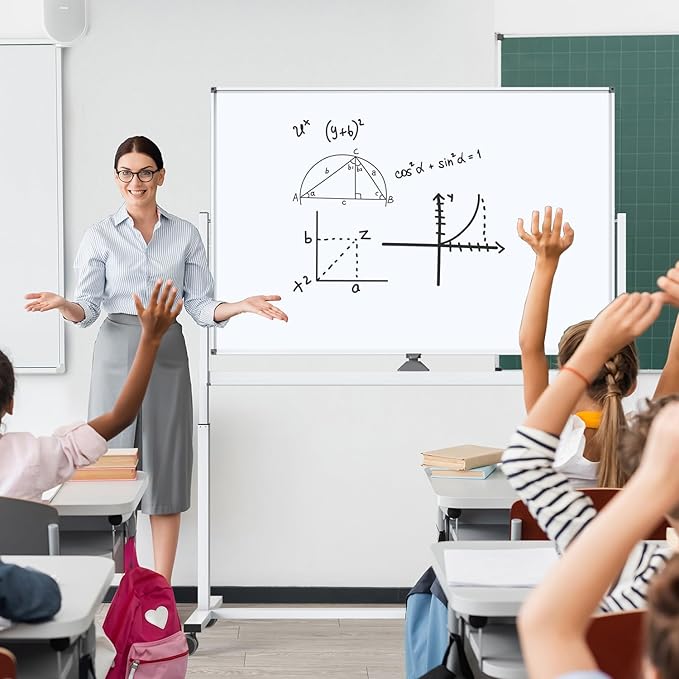 Large Dry-Erase Rolling Magnetic Whiteboard - Image 8