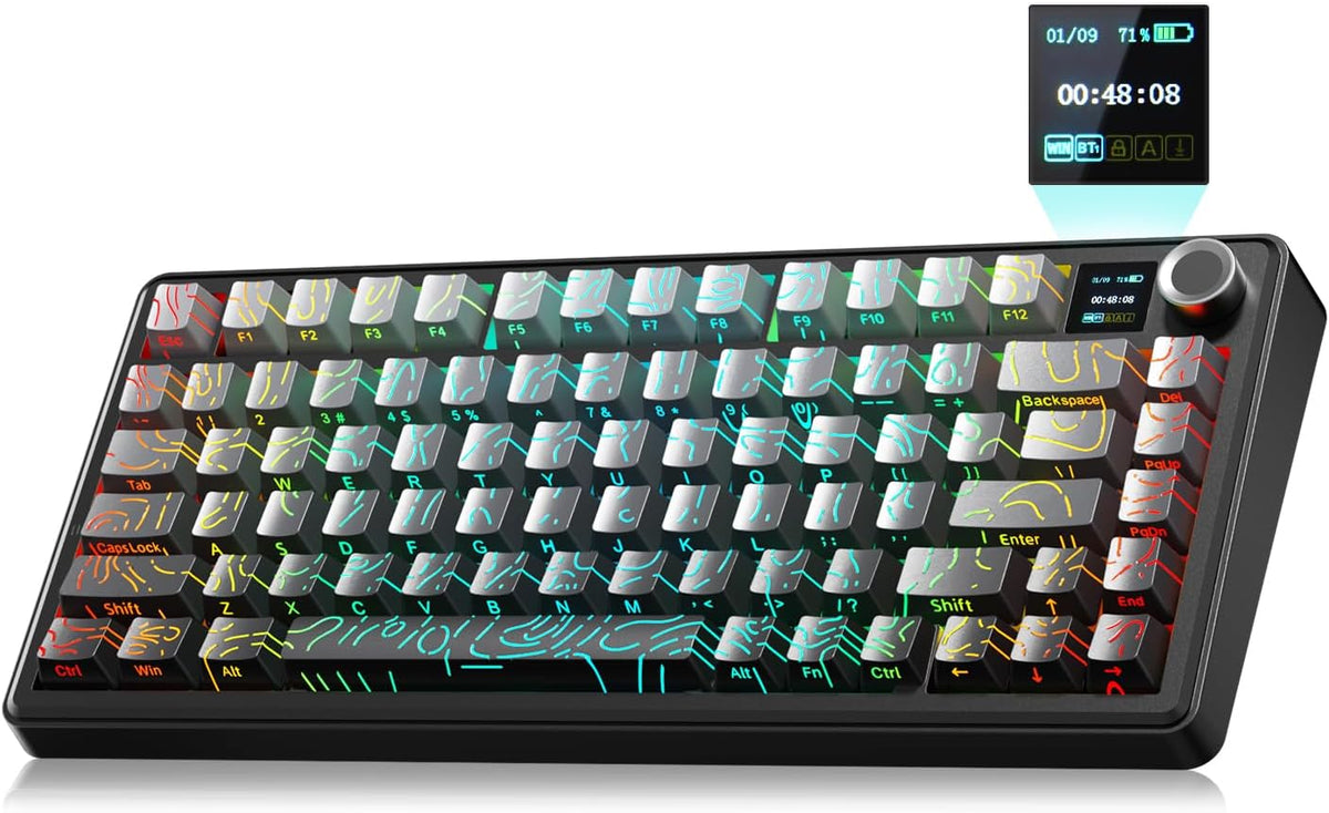 LEOBOG x Aula F75 MAX Wireless Gaming Keyboard w/Smart Display & Knob,75%...