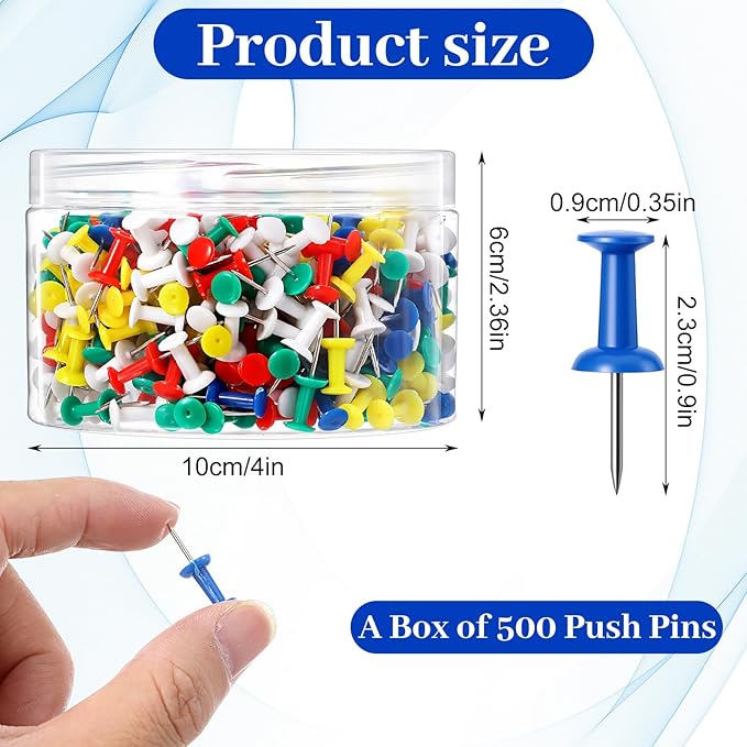 2500 Pcs Multicolor Push Pins Thumb Tacks - Image 2