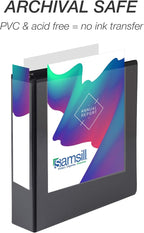 Samsill Durable 2 Inch Binder, Made in the USA, Round Ring Customizable Clear - Image 5