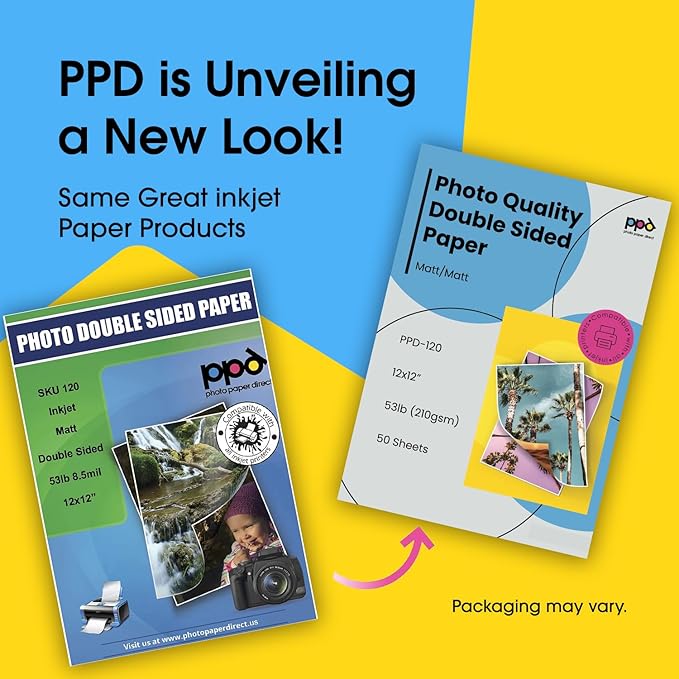 PPD Double Sided Photo Paper, Matte Brochure Paper 12 x 12 - Image 2
