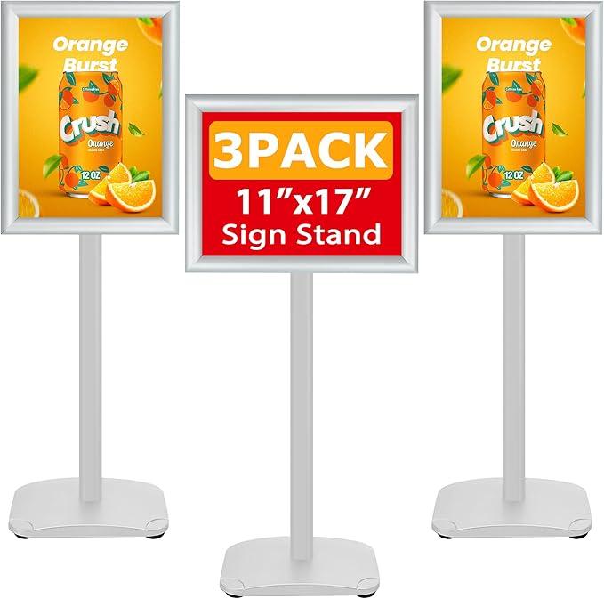 VAIIGO 3 Pack Heavy Duty Standing Sign Holder 11x17 Inch by VAIIGO