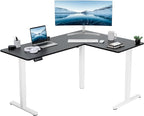 VIVO Electric Corner 63 x 47 inch L-Shaped Standing Desk, Memory Height by VIVO