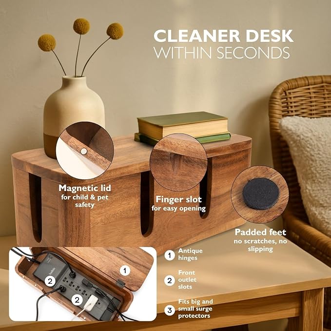 Cable Management Box & Cord Organizer- Cable Organizer - Image 2