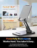 LISEN for iPad Stand Tablet Holder for Desk, Cool Home Office Desk Accessories - Image 2