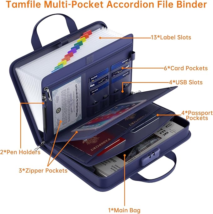 5200℉ Fireproof Accordion File Organizer - Image 4