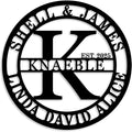 Personalized Family Name Sign Custom Family Metal Signs Monogram Letters Wall by ENFODREAM