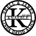 Personalized Family Name Sign Custom Family Metal Signs Monogram Letters Wall by ENFODREAM