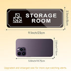 Storage Room Door Sign for Business, Self-Adhesive Durable Modern Storage Room - Image 2