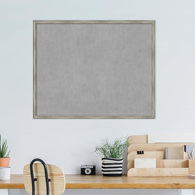 Amanti Art Silver Framed Magnetic Board 34x42 X-Large Vision Board - Image 5