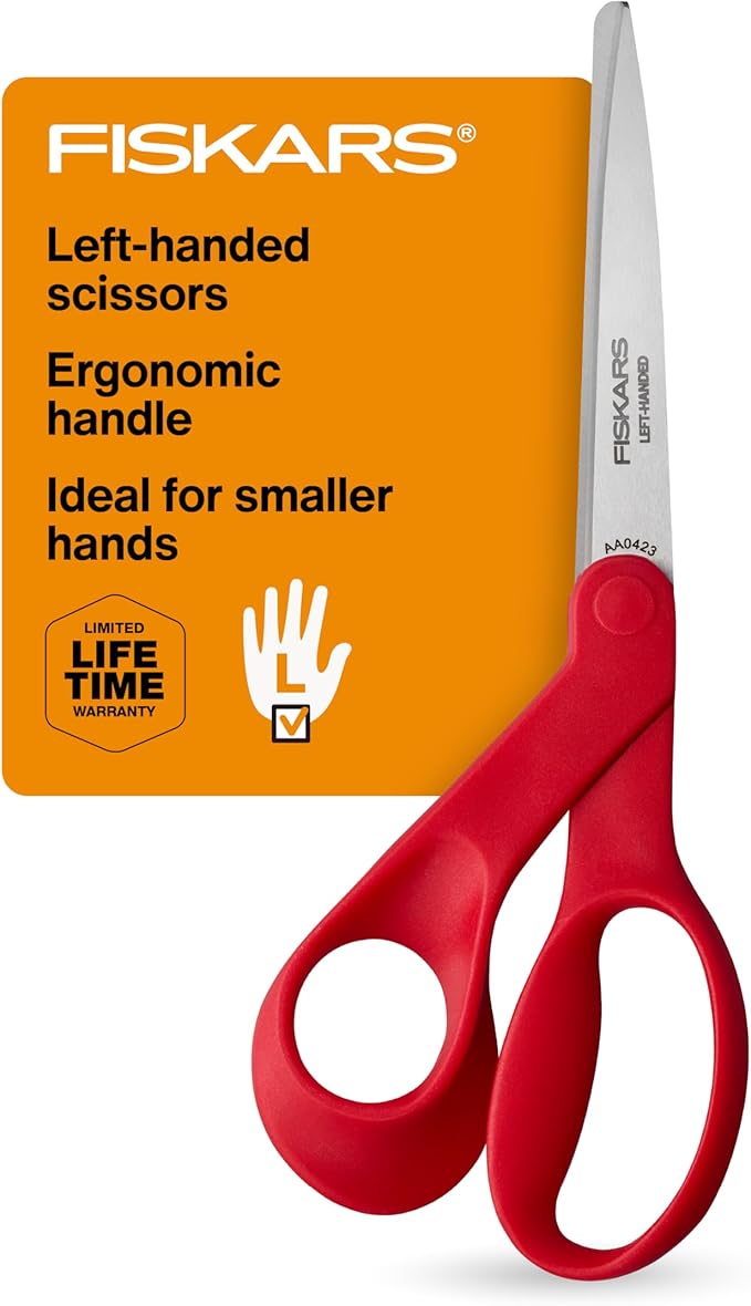 Fiskars Petite Left Handed Scissors, Crafting and Sewing Stainless Steel by Fiskars
