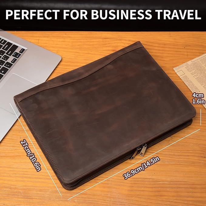 Geslun Personalized Genuine Leather Portfolio, Legal Size 8.5 x 14 Pad Holder - Image 6