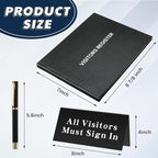 Affrolling 3 Pcs Visitor Log Book Set 120 Pages 8 7/8" x 7" Visitor Register - Image 2