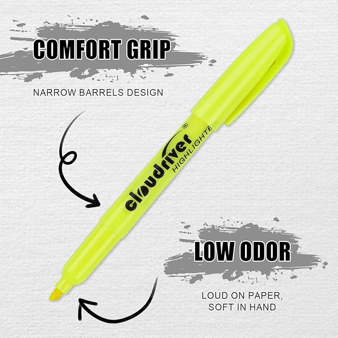 cloudriver Yellow Highlighters, Bulk Pack Of 120, Bright Color Highlighter - Image 5