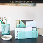 BLU MONACO Aqua Metal Mesh Letter Sorter - Image 3