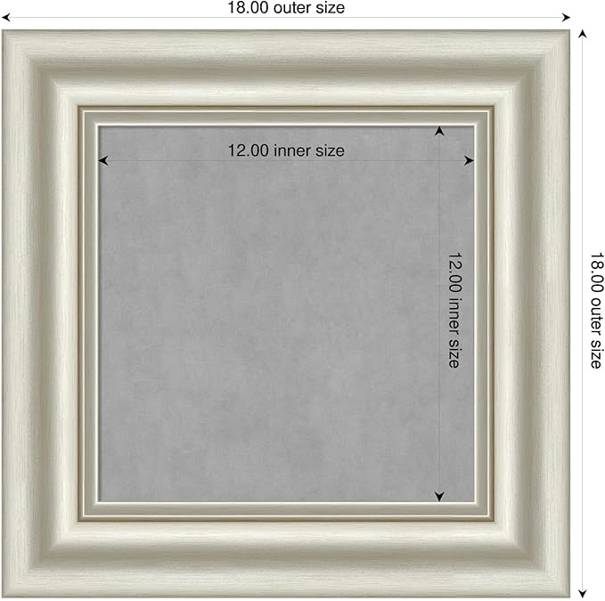 Amanti Art Silver Framed Magnetic Board 18x18 X-Small Vision Board - Image 2