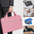 Tamfile Fireproof Accordion File Organizer, Expanding File Folder, Pink | 13 Pocket Colorful, Handle, Zipper & Labels, Multi-Pockets Paper Organizer, for Letter A4 Files, Home, Office, School