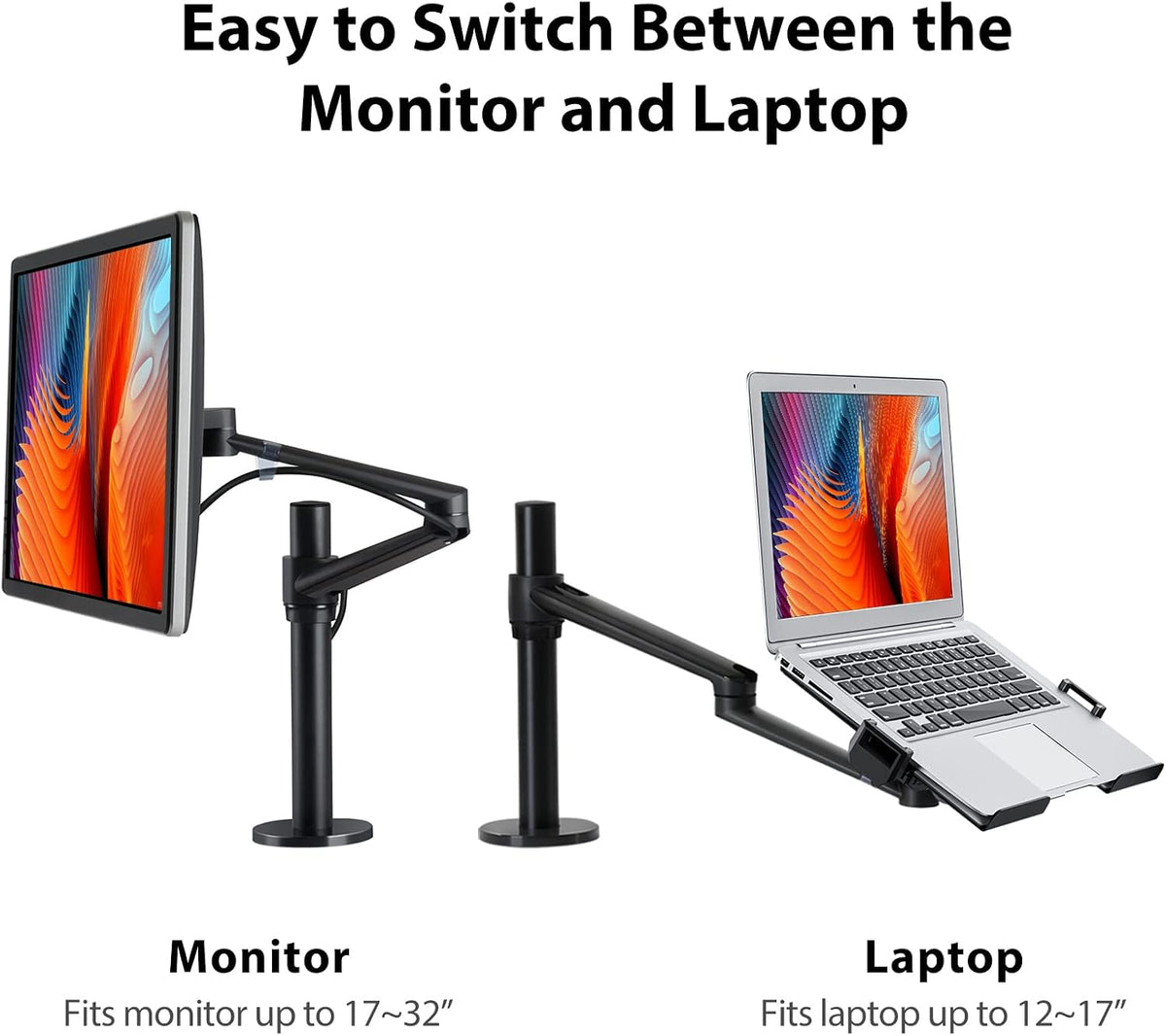 Viozon Laptop/Notebook/Projector Mount Stand, Height Adjustable Single Arm Mo...