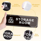 Storage Room Door Sign for Business, Self-Adhesive Durable Modern Storage Room - Image 4